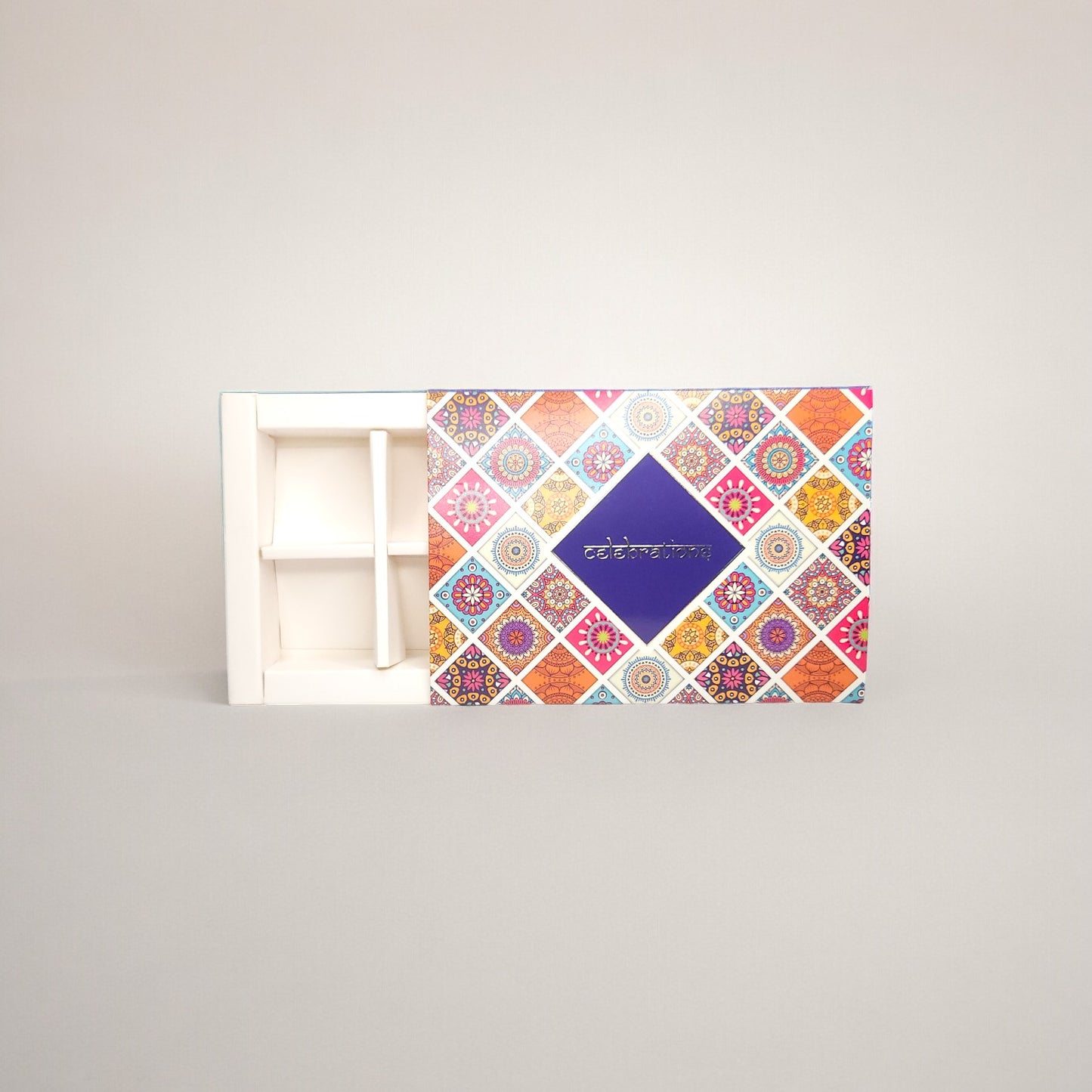 6 Cavity Printed Chocolate Box(Celebration Print) (Pack of 5 pcs)