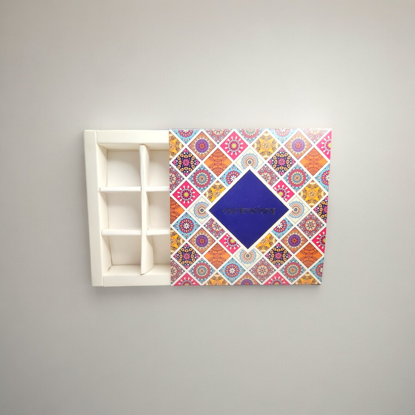 9 Cavity Printed Chocolate Box(Celebration Print) (Pack of 5 pcs)