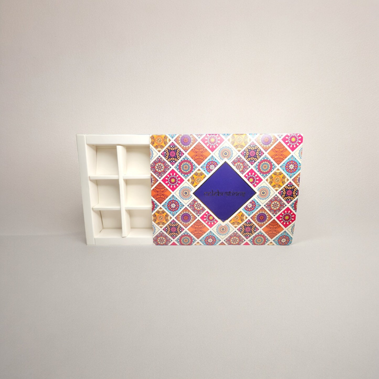 12 Cavity Printed Chocolate Box(Celebration Print) (Pack of 5 pcs)