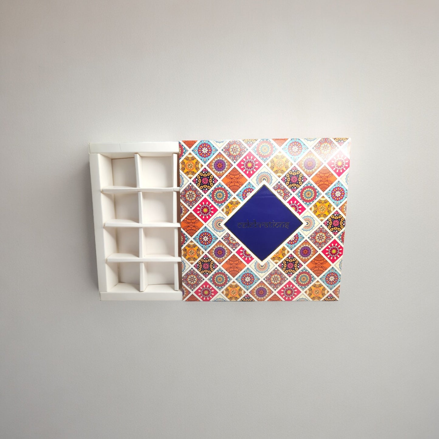 16 Cavity Printed Chocolate Box(Celebration Print) (Pack of 5 pcs)