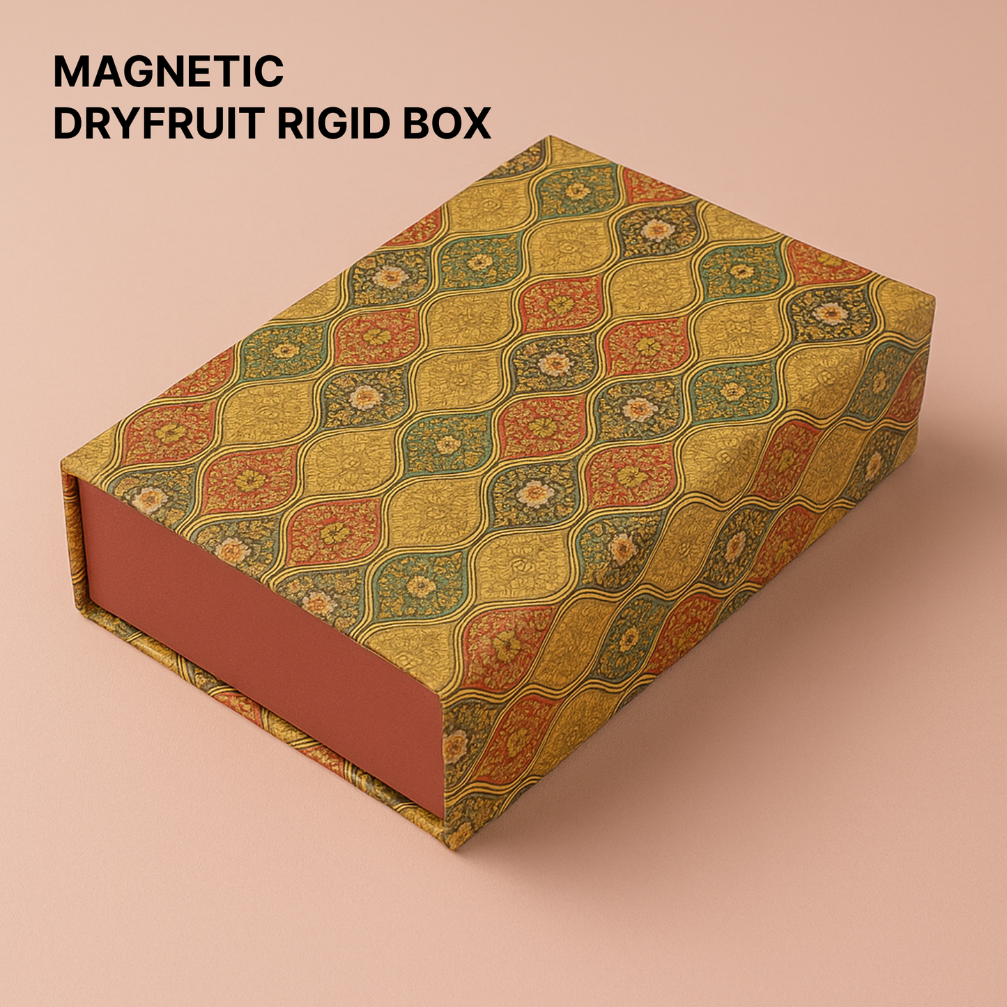 2 Cavity Magnetic Dry Fruit Rigid Box 180x125x43 mm