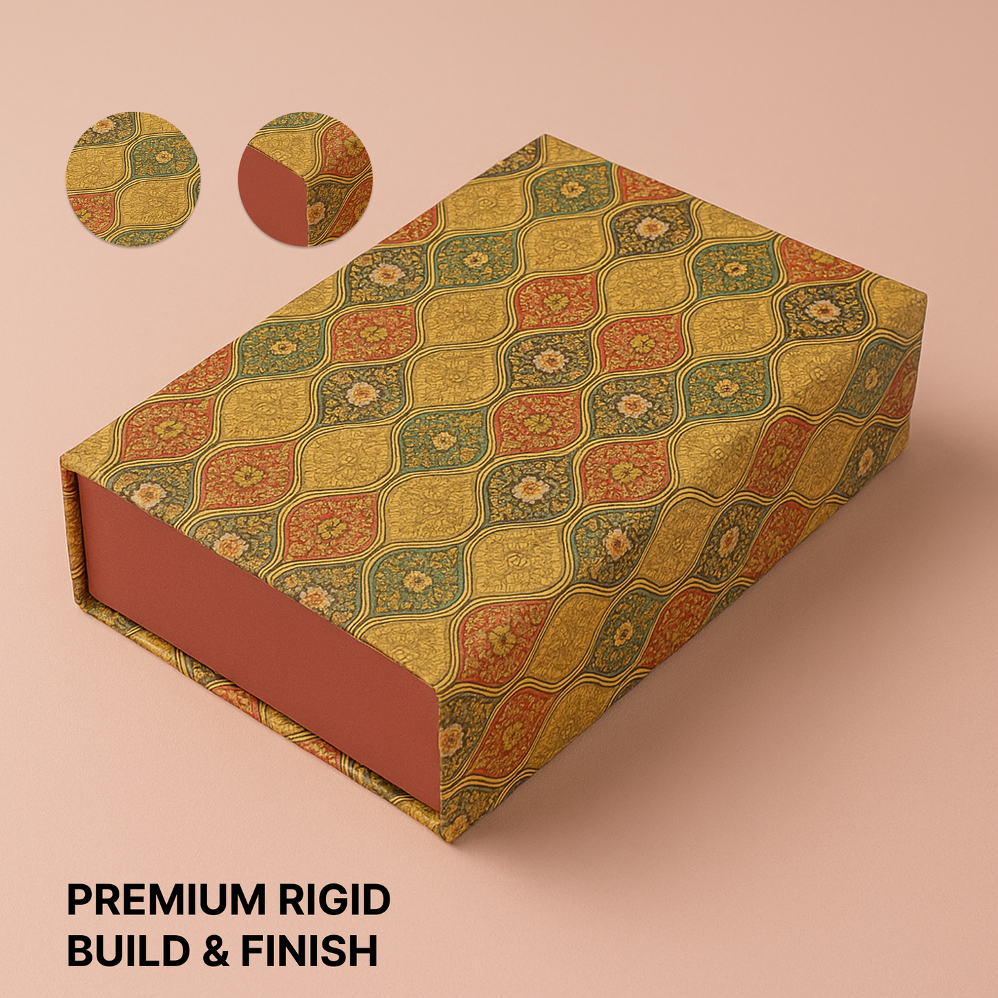 2 Cavity Magnetic Dry Fruit Rigid Box 180x125x43 mm