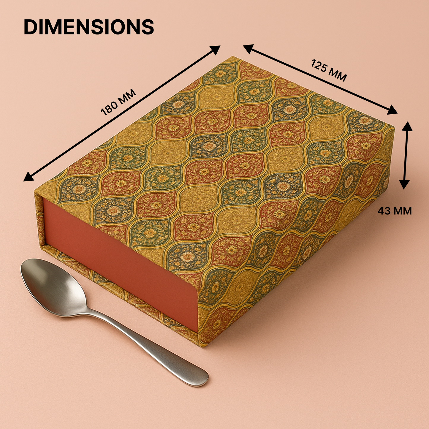 2 Cavity Magnetic Dry Fruit Rigid Box 180x125x43 mm
