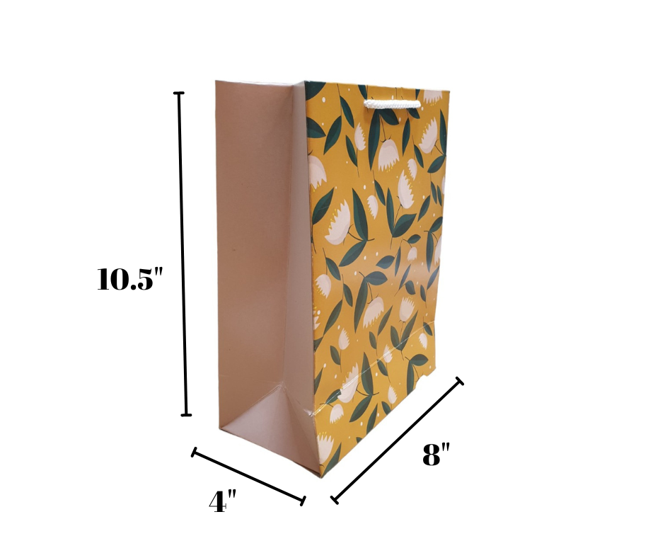 Thamboolam Paper Bag (White Flower Print) (Pack of 10pcs)