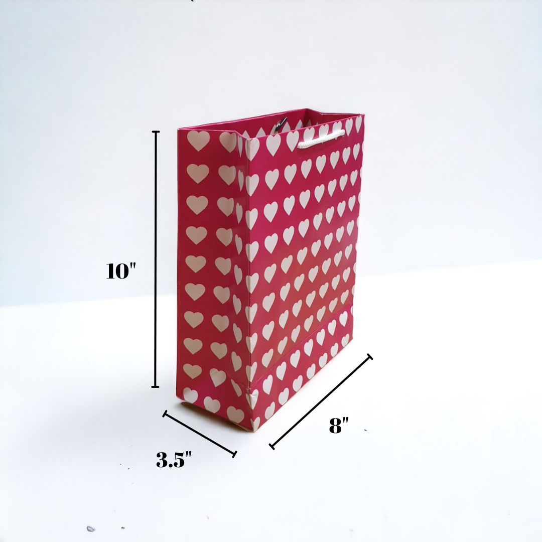 Thamboolam Paper Bag (Heart Print) (Pack of 10pcs)