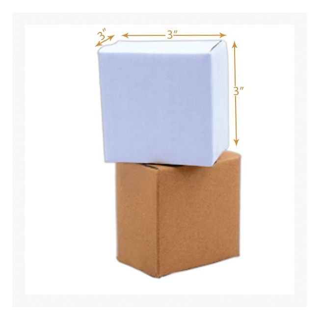 3 Ply Corrugated Cardboard Box 3 x 3 x 3 Inch