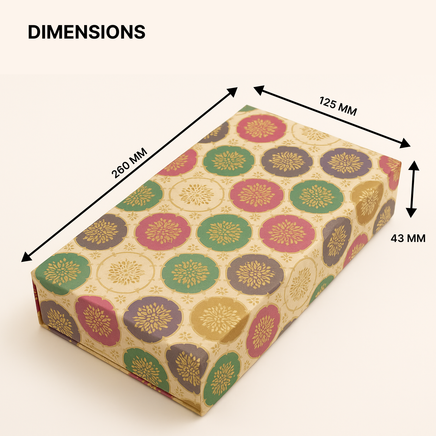 3 Cavity Magnetic Dry Fruit Rigid Box 260x125x43 mm