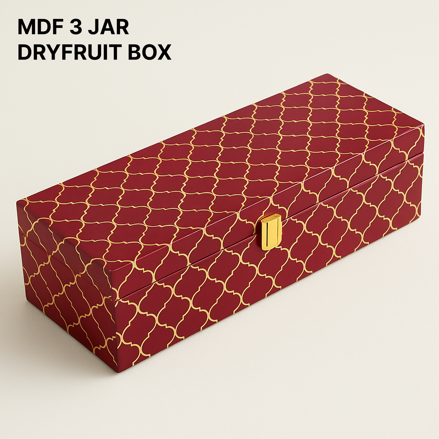 3 Jars MDF Dryfruit Boxes 360x137x90 mm