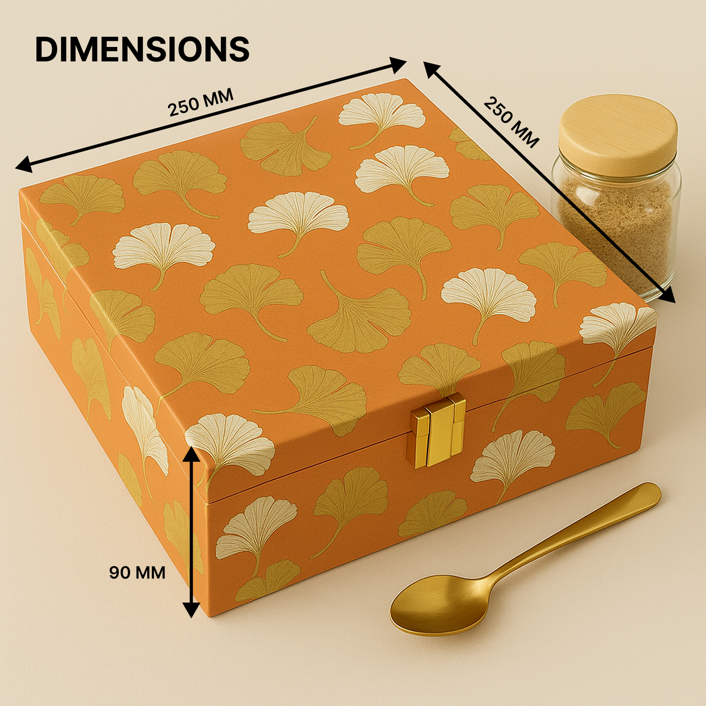 5 Jars MDF Dryfruit Boxes 250x250x90 mm