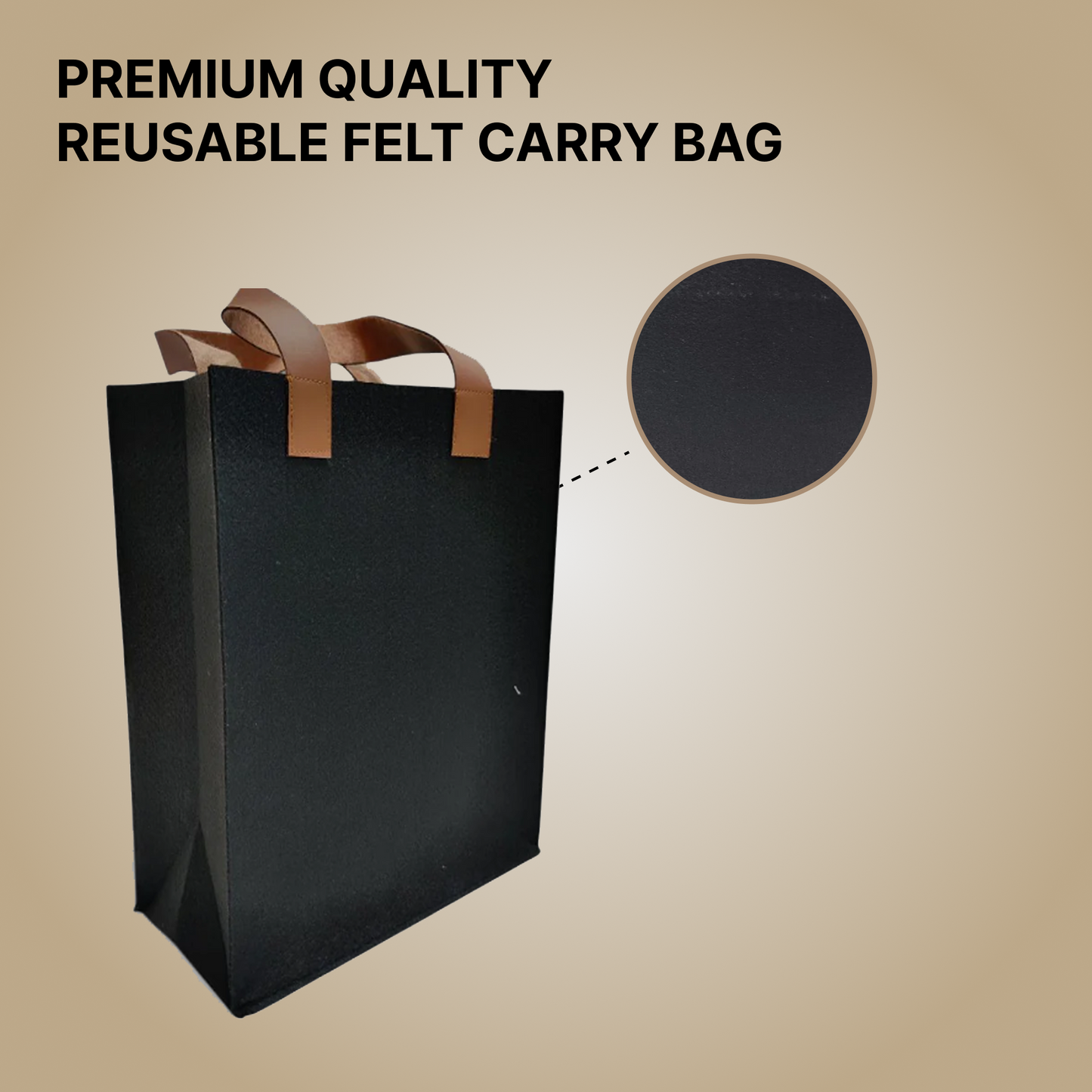 Felt Carry Bag 9"x10"x4"