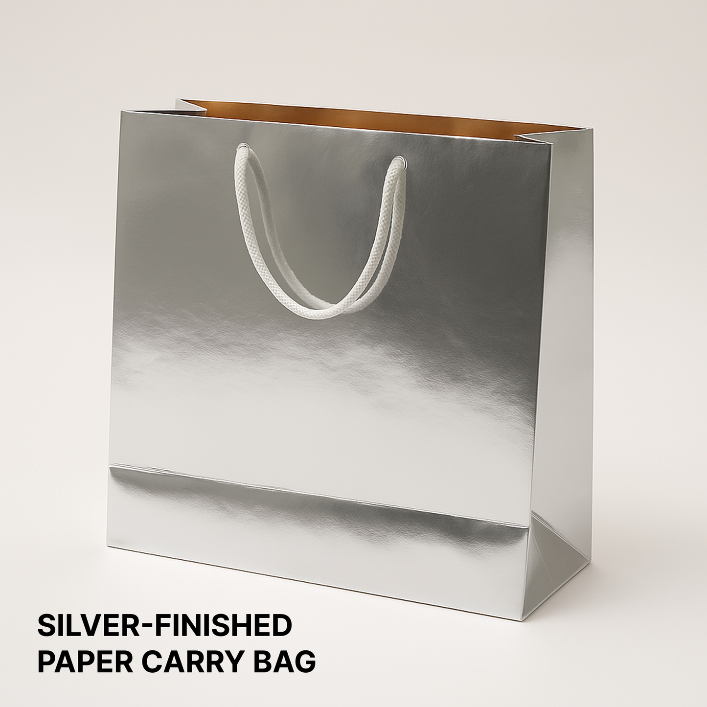 SIlver Paper Carry Bag 33cm x 26cm x 11.50cm