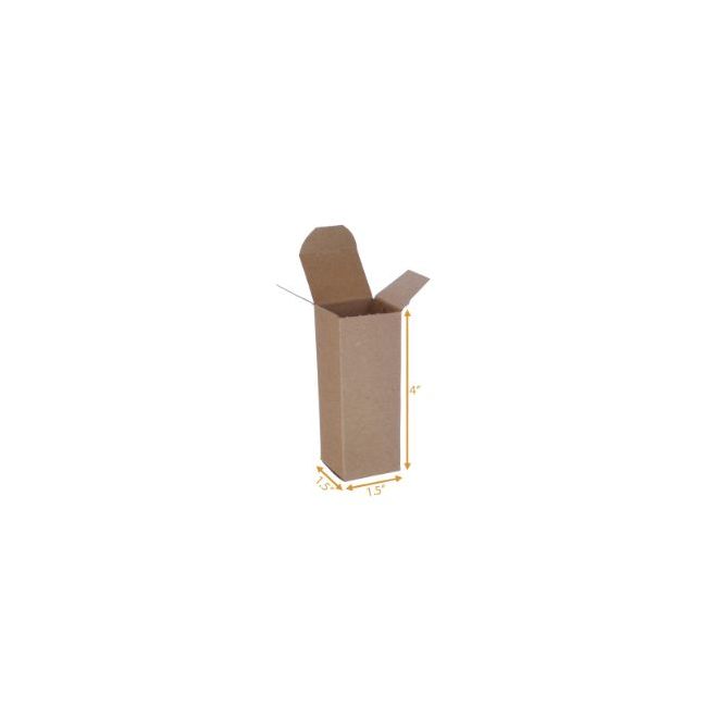 Kraft Folding Carton 1.5 x 1.5 x 4 Inch