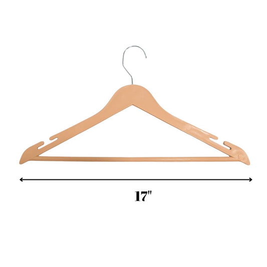 Premium Cream Top Hanger 17" Pack of 10pcs