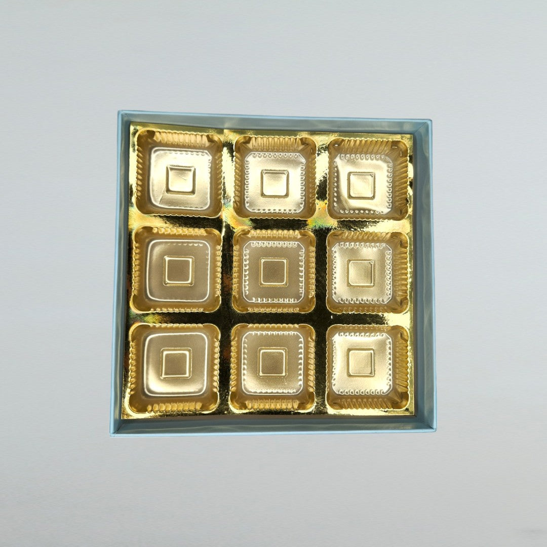 9 pc Chocolate Rigid Box (Top & Bottom) (Pack of 5pcs)