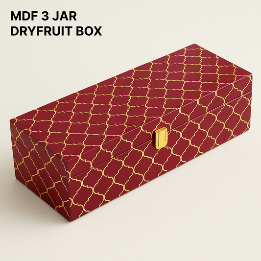 3 Jars MDF Dryfruit Boxes 360x137x90 mm