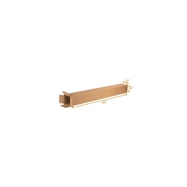 3 Ply Corrugated Cardboard Box 4 x 4 x 40 Inch