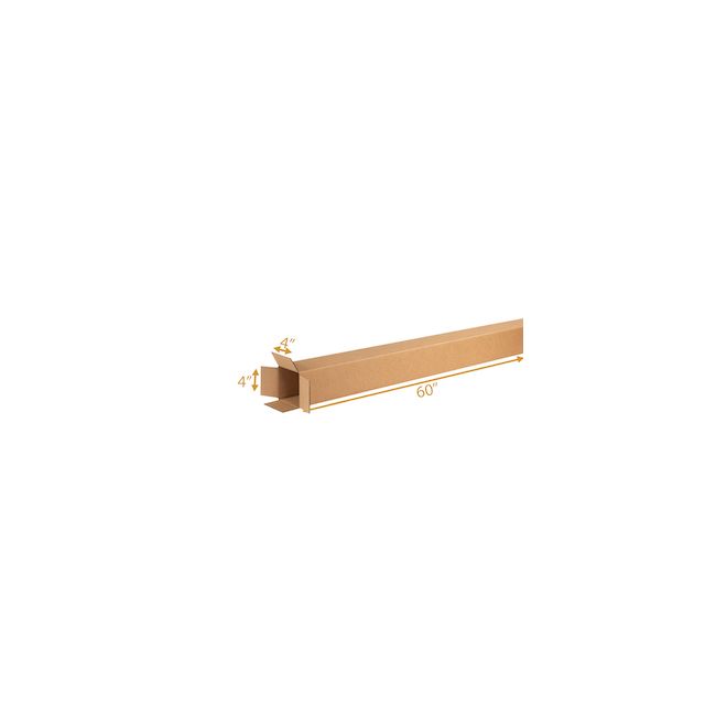 3 Ply Corrugated Cardboard Box 4 x 4 x 60 Inch