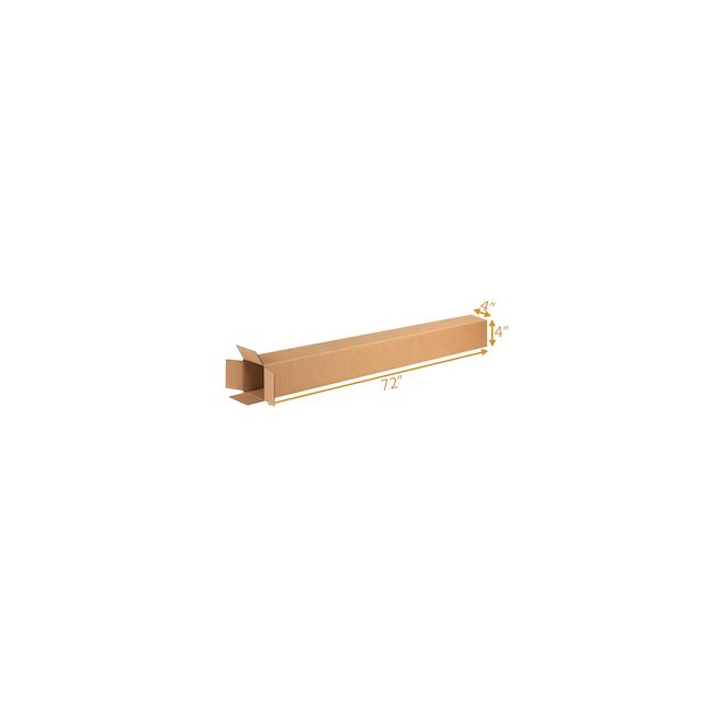 3 Ply Corrugated Cardboard Box 4 x 4 x 72 Inch