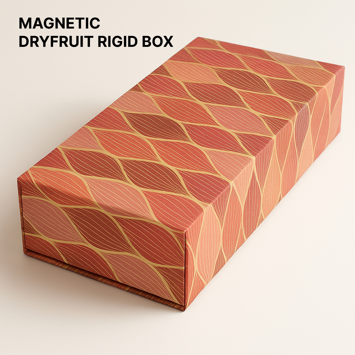 4 Cavity Magnetic Dry Fruit Rigid Box 335x125x45 mm