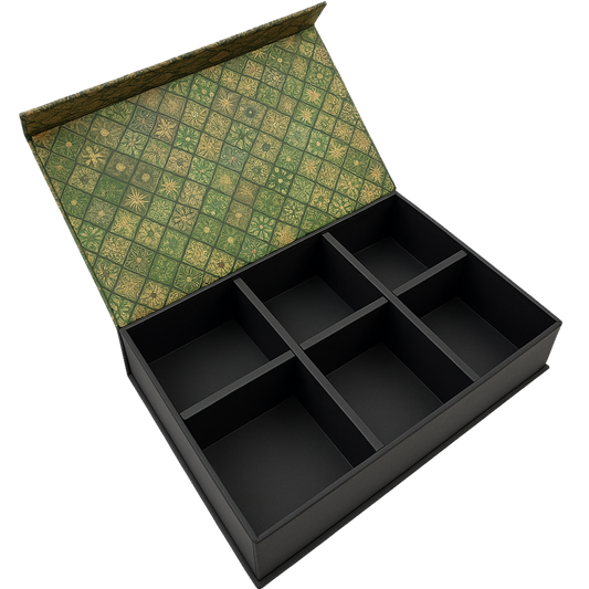 Green Classic MDF Dry Fruit Box 6 Cavity 265x185x55 mm