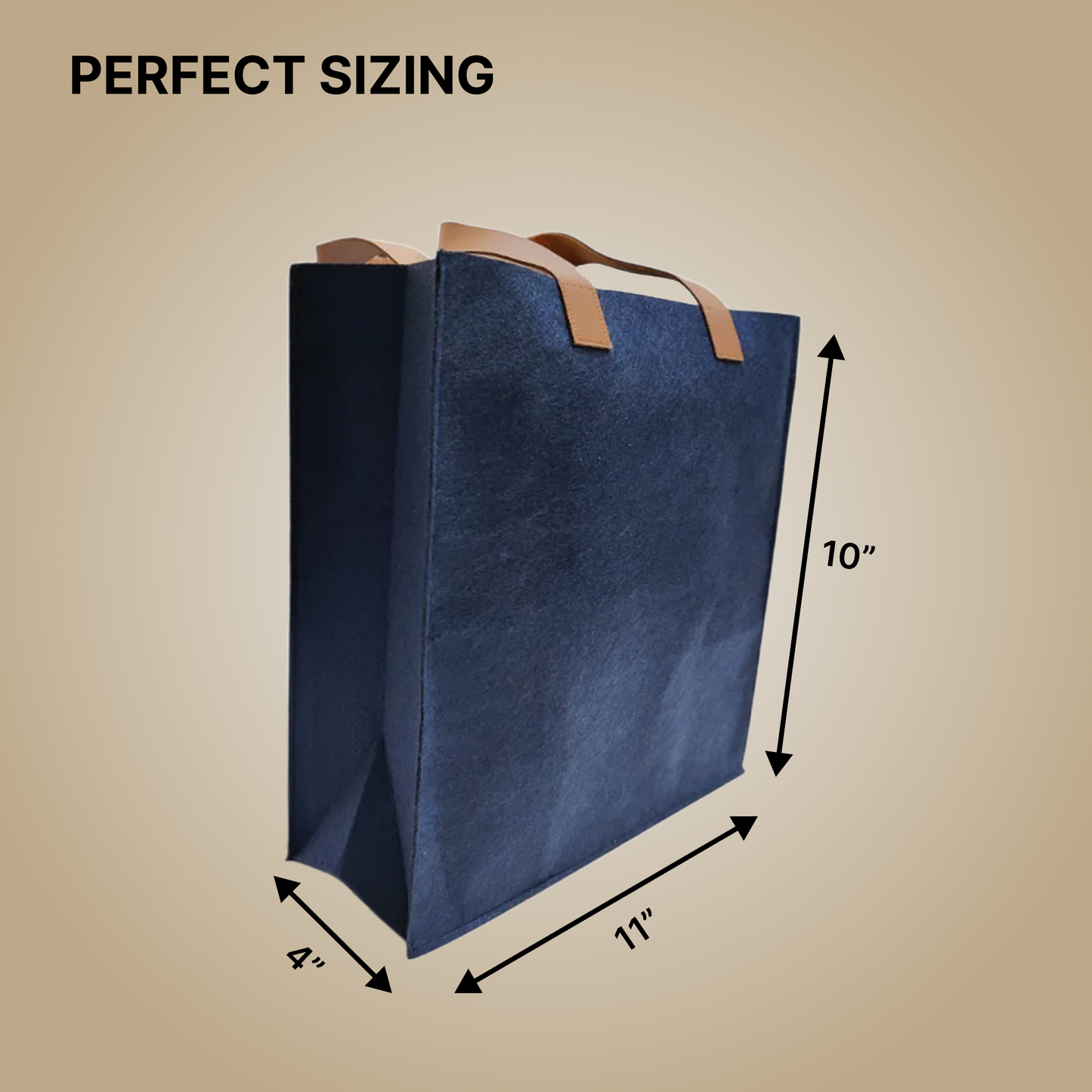 Felt Carry Bag 11"x10"x4"