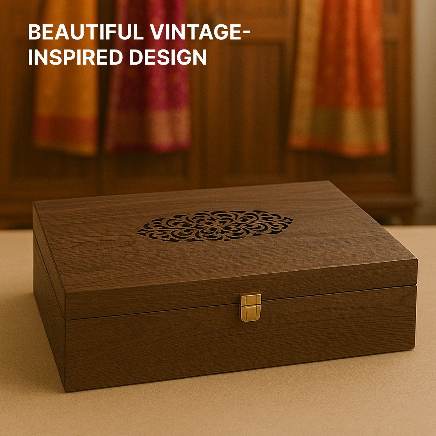 MDF Vintage Saree Box 350x240x75 mm