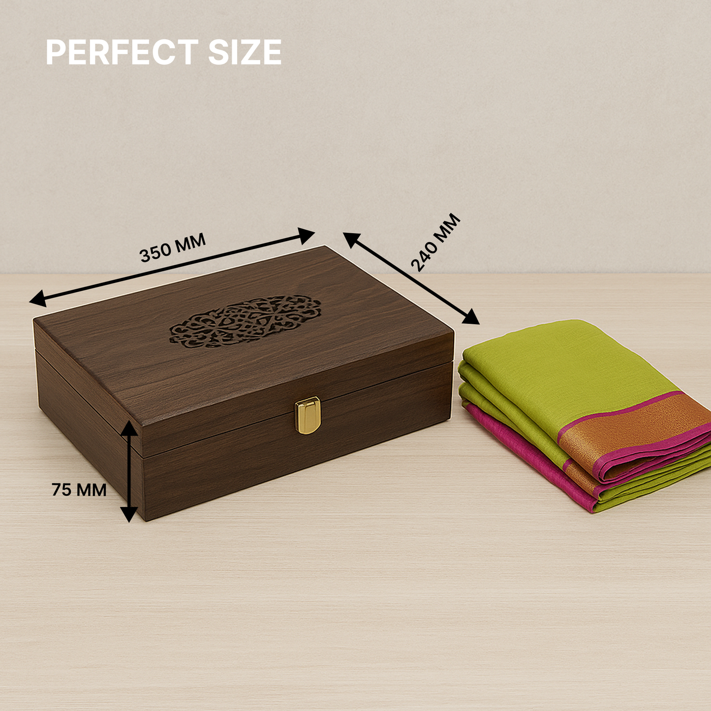MDF Vintage Saree Box 350x240x75 mm