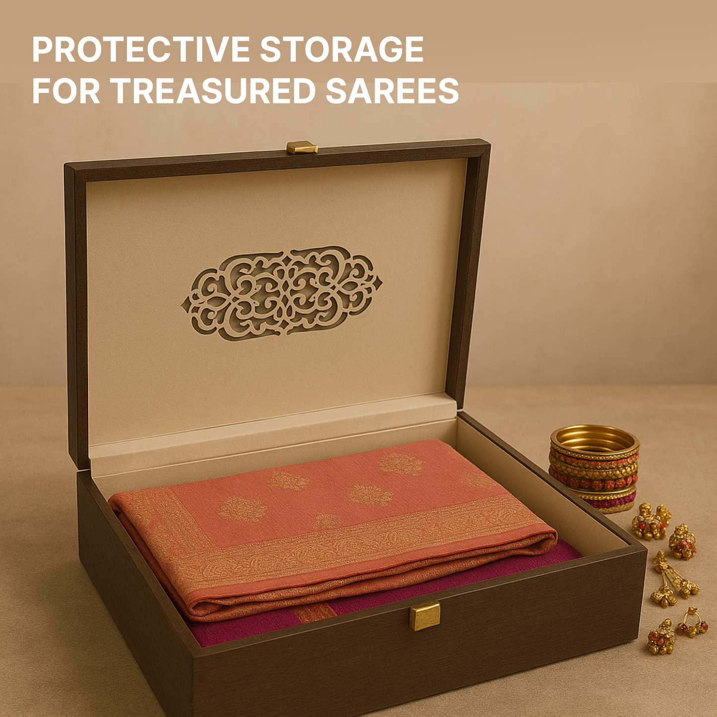 MDF Vintage Saree Box 350x240x75 mm