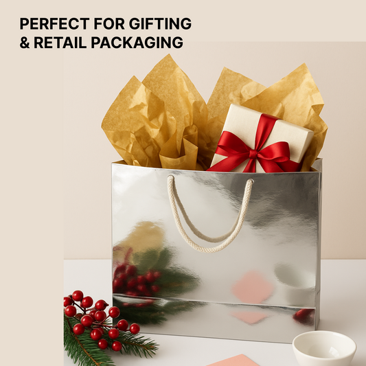 SIlver Paper Carry Bag 33cm x 26cm x 11.50cm
