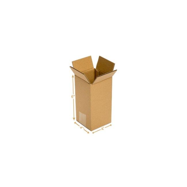 5 Ply Corrugated Cardboard Box 4 x 4 x 6 Inch