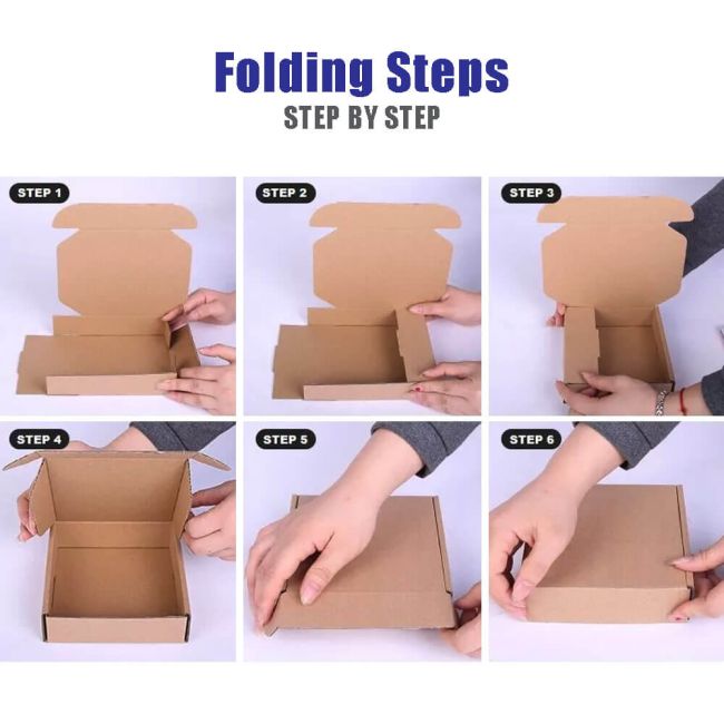 Mailer Box (Black + White) 4 x 4 x 1 Inch
