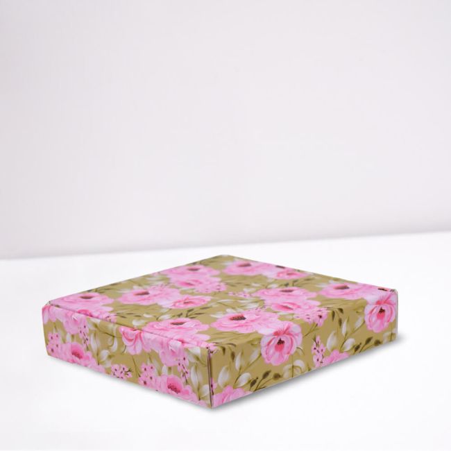 Pre Printed Mailer Box Blush Bouquet 4 x 4 x 1 Inch
