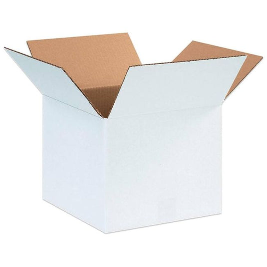 White 3 Ply Corrugated Cardboard Box 3 x 3 x 3 Inch
